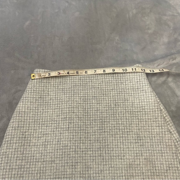 Club Monaco Gray White Plaid Wool Blend Mini Skirt 4959 - Picture 8 of 12